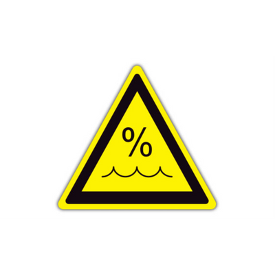 20" TRIANGLE SIGNS - Triangle Sign - Water Level - DSV-SIGN 400 #1317 -UEN