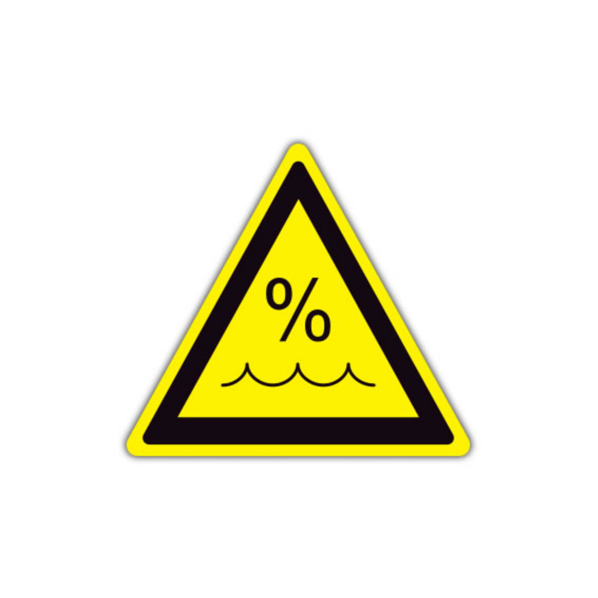 12" TRIANGLE SIGNS -  Triangle Sign - Water Level - LS-SIGN 144 #1315 -UEN