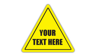 24" TRIANGLE SIGNS - Triangle Sign - Your Text Here // Custom - LS-SIGN 576 #0118 -UEN