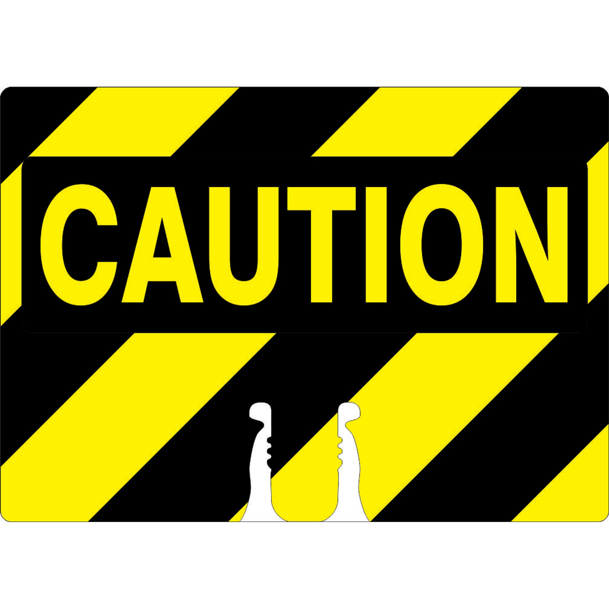 CAUTION BLK/YEL STRIPES - CAUTION SIGN - CAUTION BLK/YEL STRIPES - CAUTION SIGN, 10X14, Plastic (.040)