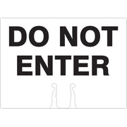 DO NOT ENTER - CONE TOPPER SIGN DOUBLE SIDED - DO NOT ENTER - CONE TOPPER SIGN DOUBLE SIDED, 10X14, Plastic (.040)
