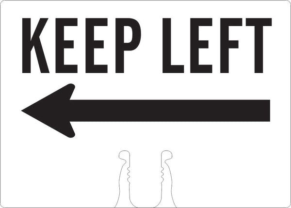 KEEP LEFT (LEFT ARROW) - CONE TOPPER SIGN DOUBLE SIDED