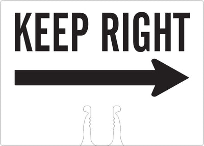 KEEP RIGHT (RIGHT ARROW) - CONE TOPPER SIGN DOUBLE SIDED