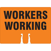 WORKERS WORKING - CONE TOPPER SIGN DOUBLE SIDED - WORKERS WORKING - CONE TOPPER SIGN DOUBLE SIDED, 10X14, Plastic (.040)