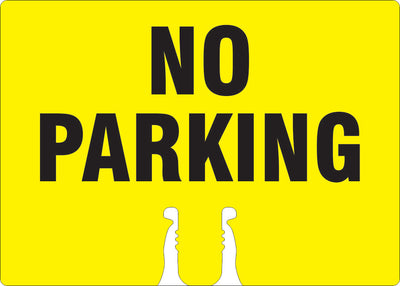 NO PARKING - CONE TOPPER SIGN DOUBLE SIDED