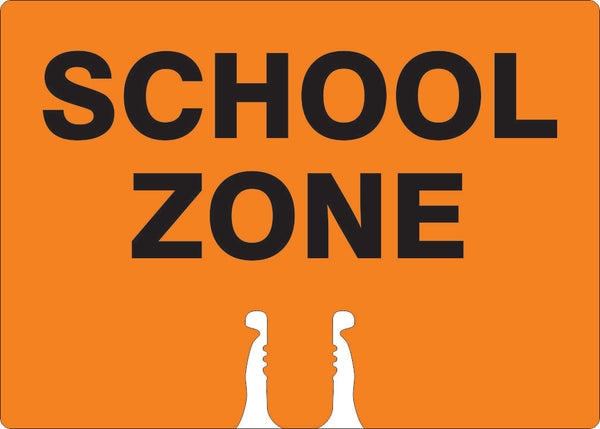 SCHOOL ZONE - CONE TOPPER SIGN DOUBLE SIDED