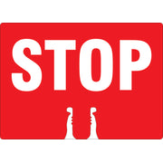 STOP - CONE TOPPER SIGN DOUBLE SIDED - STOP - CONE TOPPER SIGN DOUBLE SIDED, 10X14, Plastic (.040)