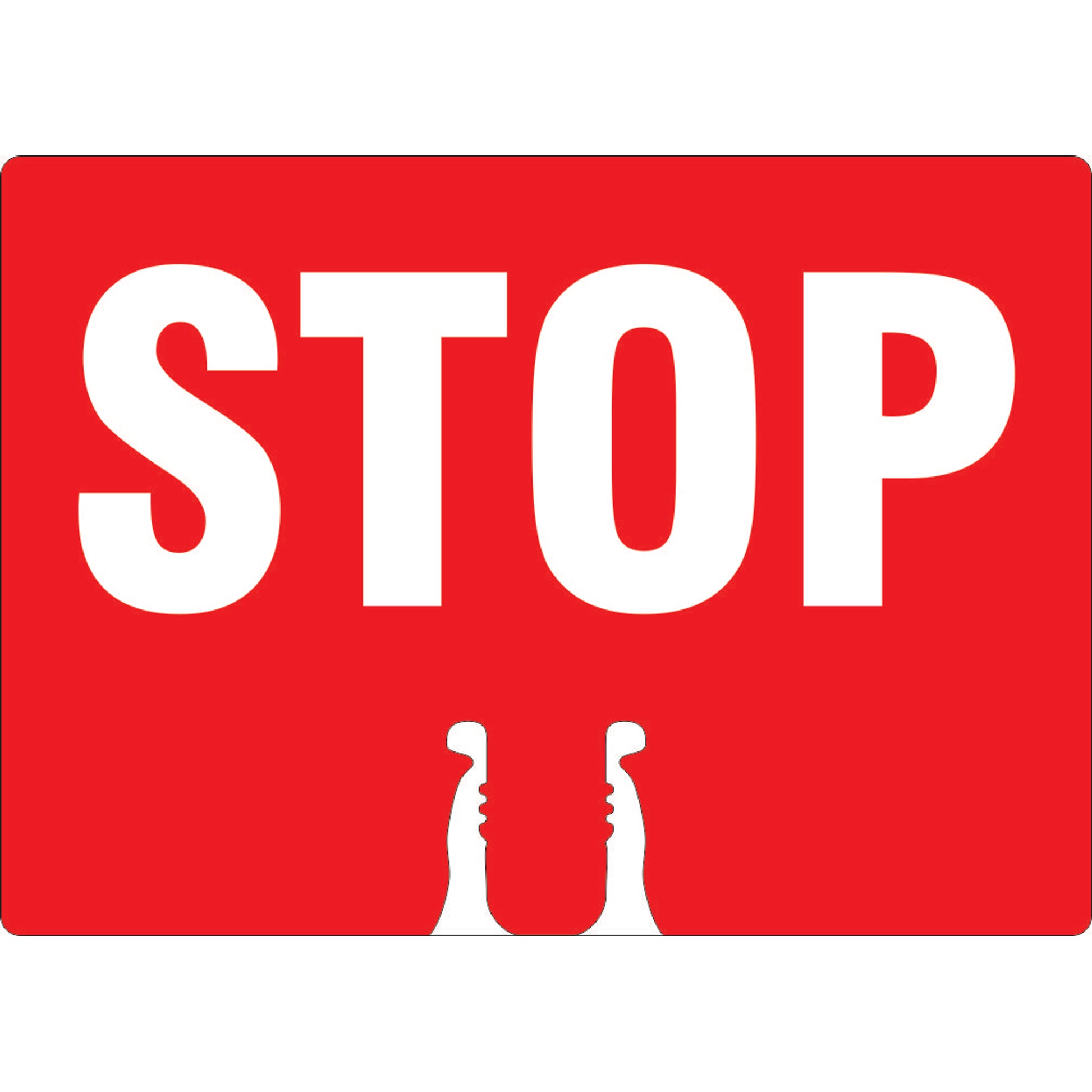 STOP - CONE TOPPER SIGN DOUBLE SIDED - STOP - CONE TOPPER SIGN DOUBLE SIDED, 10X14, Plastic (.040)