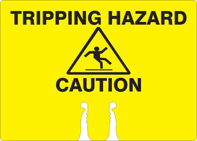 TRIPPING HAZARD CAUTION - CONE TOPPER SIGN DOUBLE SIDED