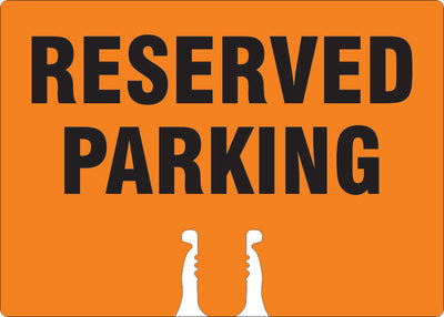 RESERVED PARKING - CONE TOPPER SIGN DOUBLE SIDED