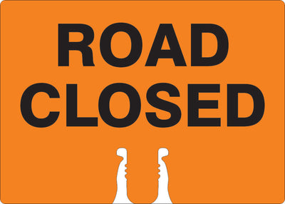 ROAD CLOSED - CONE TOPPER SIGN DOUBLE SIDED