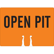 OPEN PIT - CONE TOPPER SIGN DOUBLE SIDED - OPEN PIT - CONE TOPPER SIGN DOUBLE SIDED, 10X14, Plastic (.040)