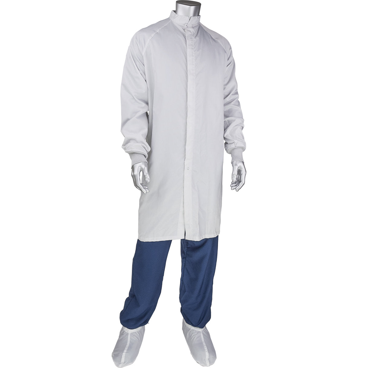 Uniform Technology Disctek 2.5 Grid ISO 4 (Class 10) Cleanroom Frock - White - 1/EA - CFRZC-89WH
