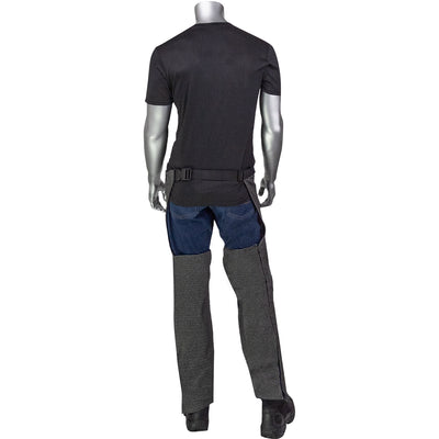Kut Gard ATA PreventWear Blended Cut Resistant Chaps that Wrap Around Legs Adjustable Hook & Loop Straps - Dark Gray - 1/EA - CHAPS-2.5-MR