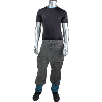 Kut Gard ATA PreventWear Blended Cut Resistant Chaps w/Reinforcement & Adjustable Straps - Dark Gray - 1/EA - 390-PIP-CHAPS155-30