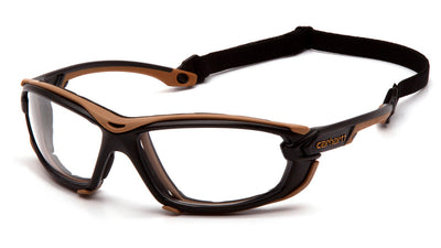 Carhartt Toccoa Black And Tan Frame/Clear Anti-Fog Lens Safety Eyewear