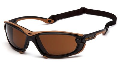 Carhartt Toccoa Black And Tan Frame/Sandstone Bronze Anti-Fog Lens Safety Eyewear