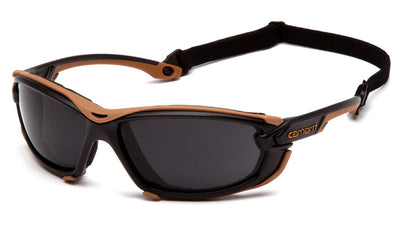 Carhartt Toccoa Black And Tan Frame/Gray Anti-Fog Lens Safety Eyewear