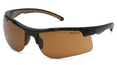 Carhartt - Rockwood - Safety Eyewear - Black Frame/Sandstone Bronze Anti-Fog Lens - Clamshell Pack