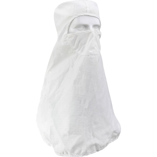 Uniform Technology Altessa Grid ISO 5 (Class 100) Cleanroom Hood w/Built-In Face Mask - Pull Over - White - 1/EA - CHPIN2-74WH