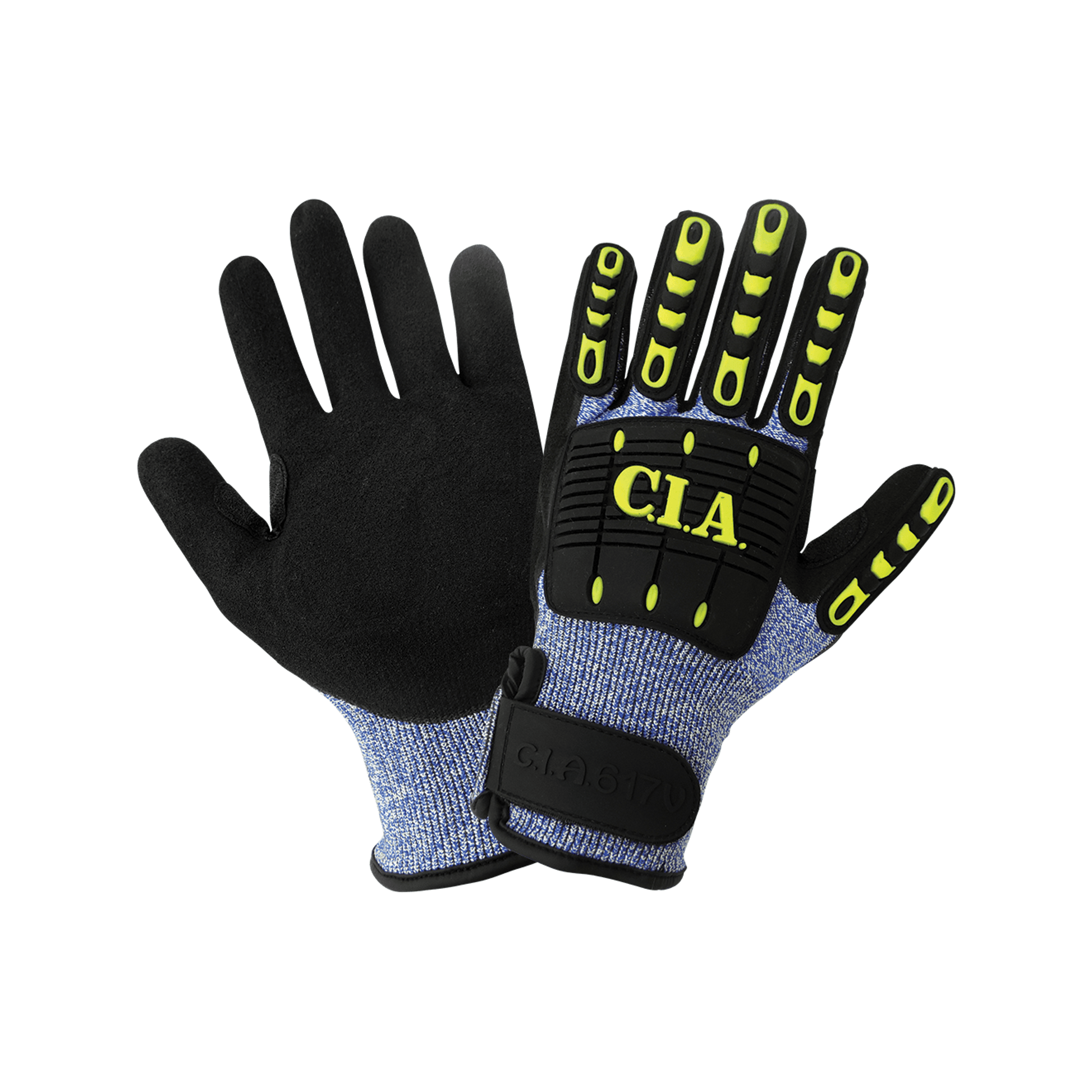 Vise Gripster C.I.A. Cut, Impact, Puncture and Abrasion Resistant Nitrile Double-Coated Gloves - CIA617V