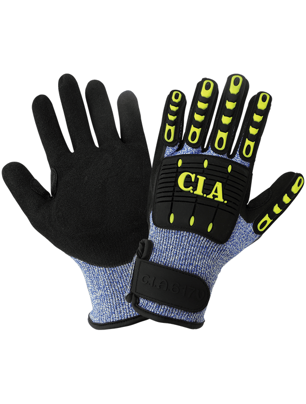 Vise Gripster C.I.A. Cut, Impact, Puncture and Abrasion Resistant Nitrile Double-Coated Gloves - CIA617V