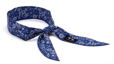 Pyramex Beaded Cooling Bandana Hard Hat 12 Pack Blue Paisley
