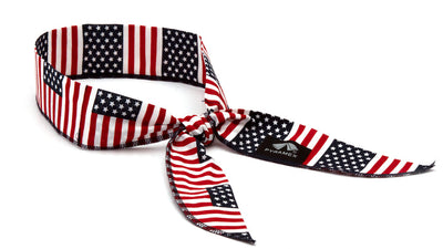Pyramex Beaded Cooling Bandana Hard Hat 12 Pack American Flag