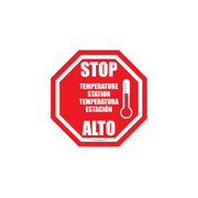 24" OCTAGON SIGNS -  Octagon Sign "Stop Temperature Station" - Bilingual (English/Spanish) - LS-SIGN 576 #4201 -UEN