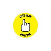 20" CIRCLE SIGNS -  Circle Sign "One Way" - Bilingual (English/Spanish) - DSV-SIGN 400 #0826 -UEN