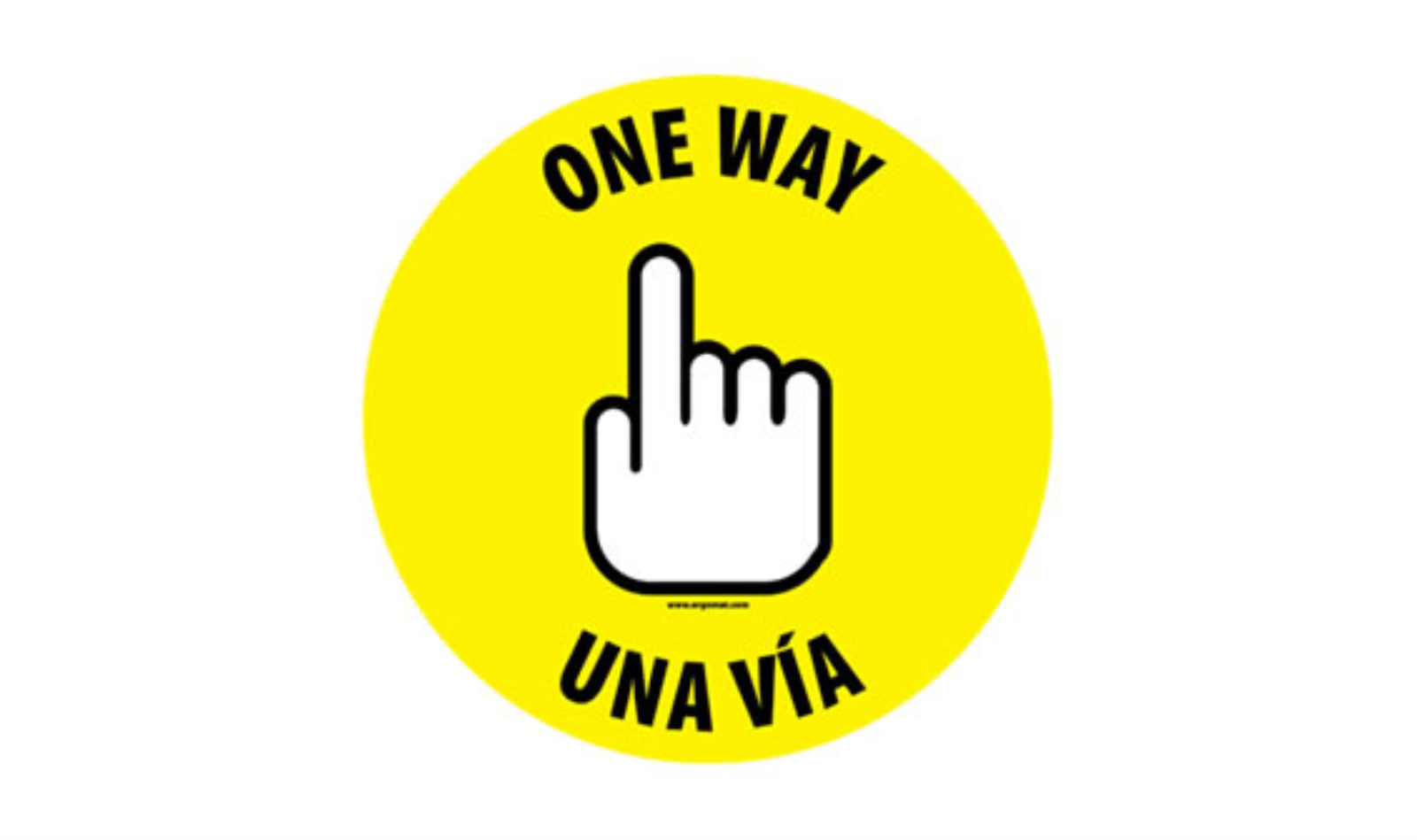 20" CIRCLE SIGNS -  Circle Sign "One Way" - Bilingual (English/Spanish) - DSV-SIGN 400 #0826 -UEN