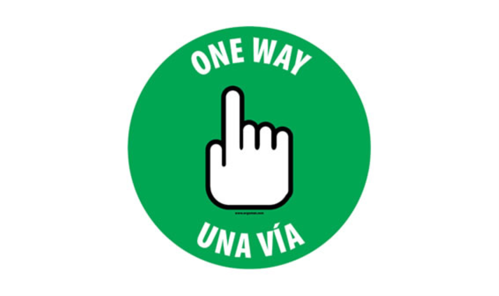 17" CIRCLE SIGNS -  Circle Sign "One Way" - Bilingual (English/Spanish) - DSV-SIGN 289 #3836 -UEN