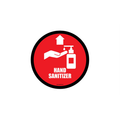 16" CIRCLE SIGNS - Circle Sign "Hand Sanitizer" - DSV-SIGN 256 #6096 -UEN