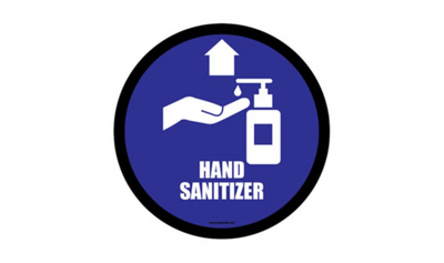 16" CIRCLE SIGNS - Circle Sign "Hand Sanitizer" - DSV-SIGN 256 #6123 -UEN
