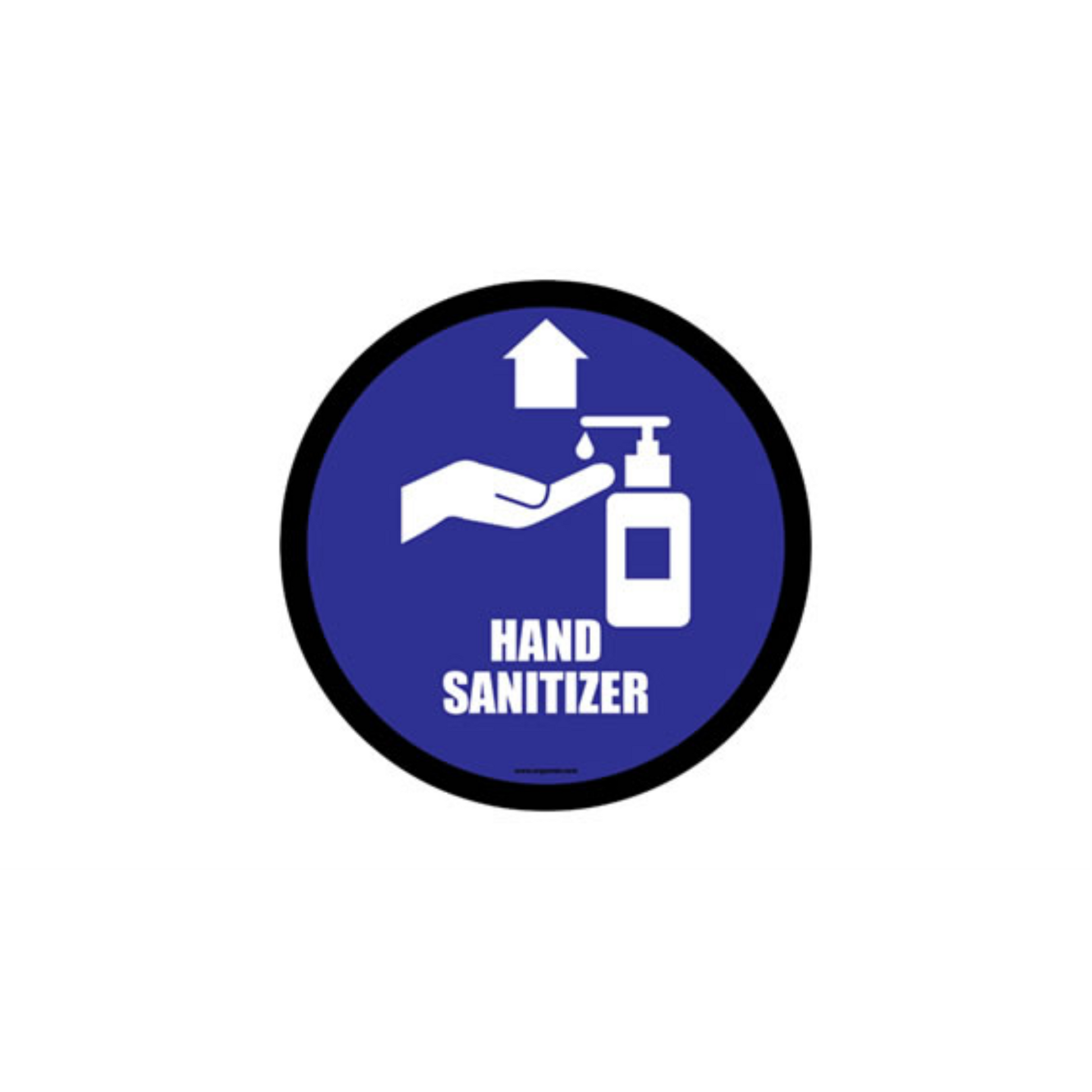 4" CIRCLE SIGNS -  Circle Sign "Hand Sanitizer" - DSV-SIGN 16 #6120 -UEN
