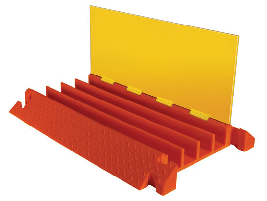 Cable Protector - Linebacker - 4-Ch - 3" - Gen Mfg - T-Conn - Yellow/Orange - 40 - 400 Lb Load - CP4X300-Y/O