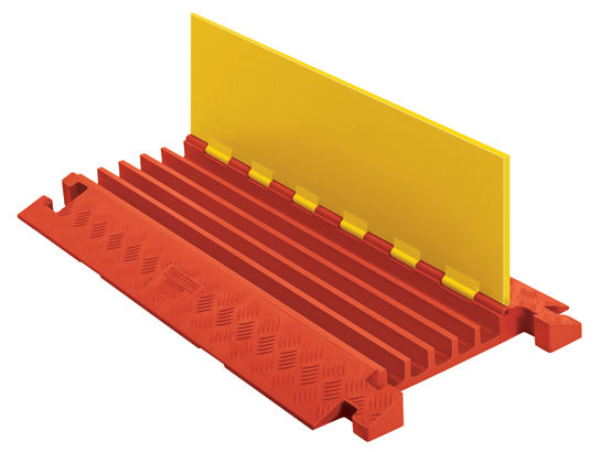 Cable Protector - Linebacker - 5-Ch - 1.25" - T-Conn - Yellow/Orange - 80 - 600 Lb Load - CP5X125-Y/O