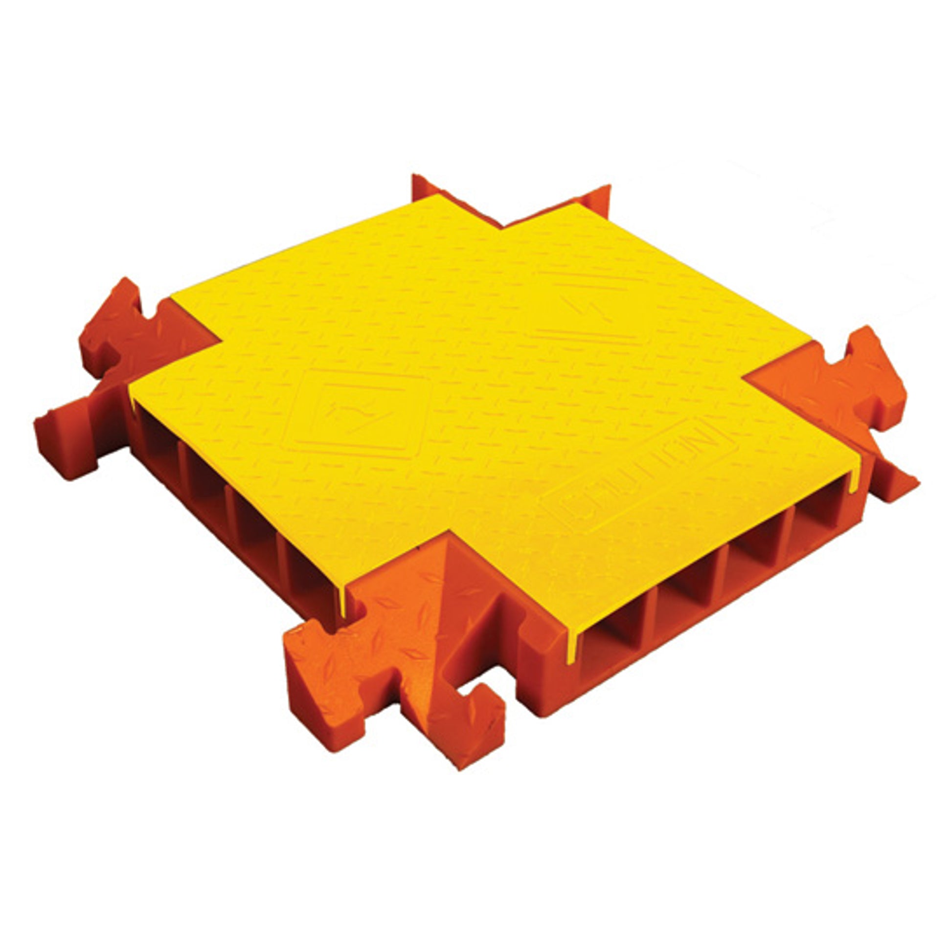 Cable Protector - Linebacker - 4-Ch - 3" - Gen Mfg - Cross - T-Conn - Orange - 40 - 400 Lb Load - CPCR4X300-Y/O