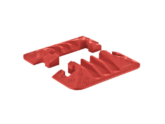 Cable Protector - Linebacker - 3-Ch - 2.25" - End Cap Pair - T-Conn - Orange - 56 - 840 Lb Load - CPEC3X225-O