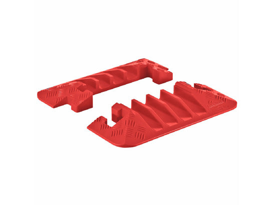 Cable Protector - Linebacker - 4-Ch - 1.25" - End Cap Pair - T-Conn - Orange - 80 - 600 Lb Load - CPEC4X125-O