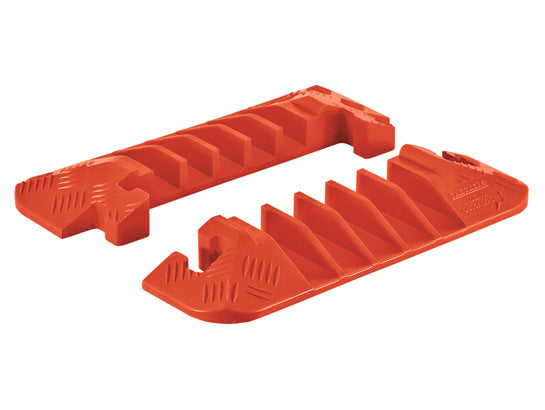 Cable Protector - Linebacker - 5-Ch - 1.25" - Gen Purpose - End Cap Pair - T-Conn - Orange - 42 - 000 Lb Load - CPEC5X125-GP-O