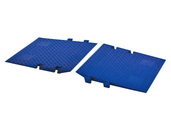 Cable Protector - Linebacker - 1-Ch - 1.25" - ADA Ramps Pair - Blue - 46 - 800 Lb Load - CPRP-1X125-BLU