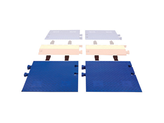 Cable Protector - Linebacker - 4-Ch Or 5-Ch - 1.25" - Hd - ADA Ramps Pair - Blue - 80 - 600 Lb Load - CPRP-4/5-BLU