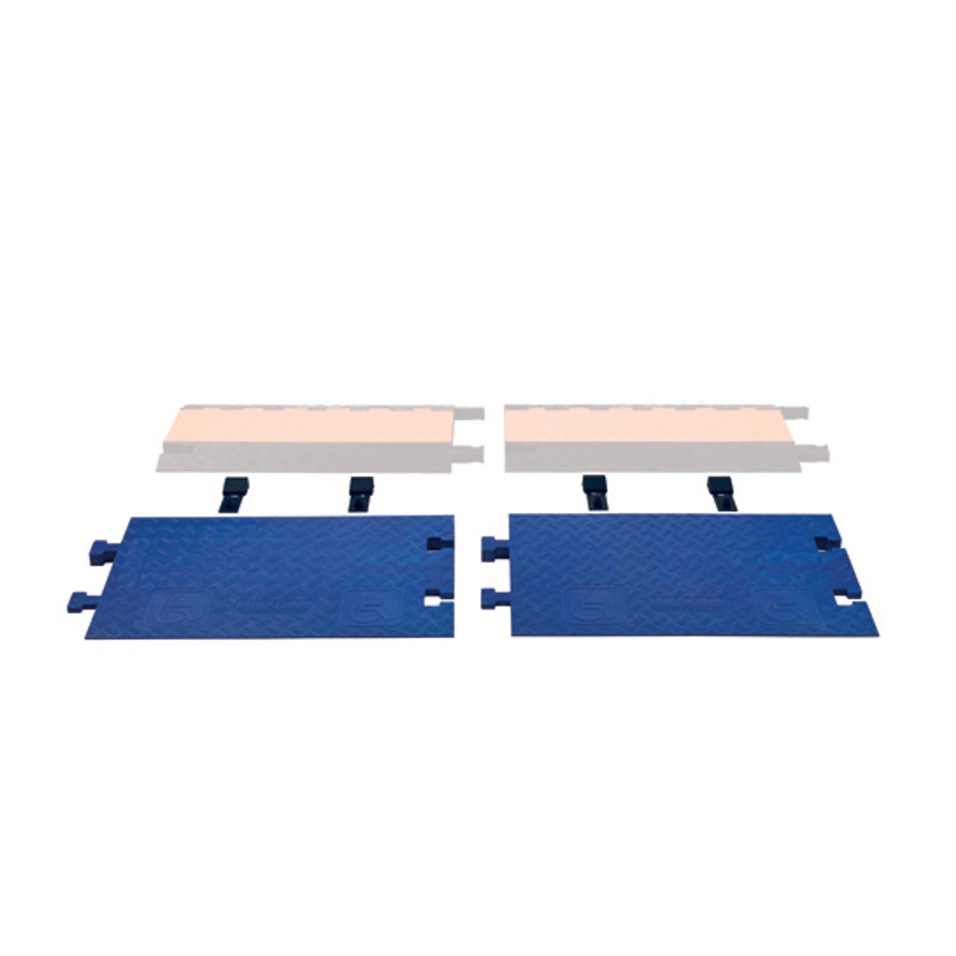 Cable Protector - Guard Dog - 5-Ch - 1.25" - ADA Ramps Pair - Blue - 42 - 000 Lb Load - CPRP-5GD-BLU