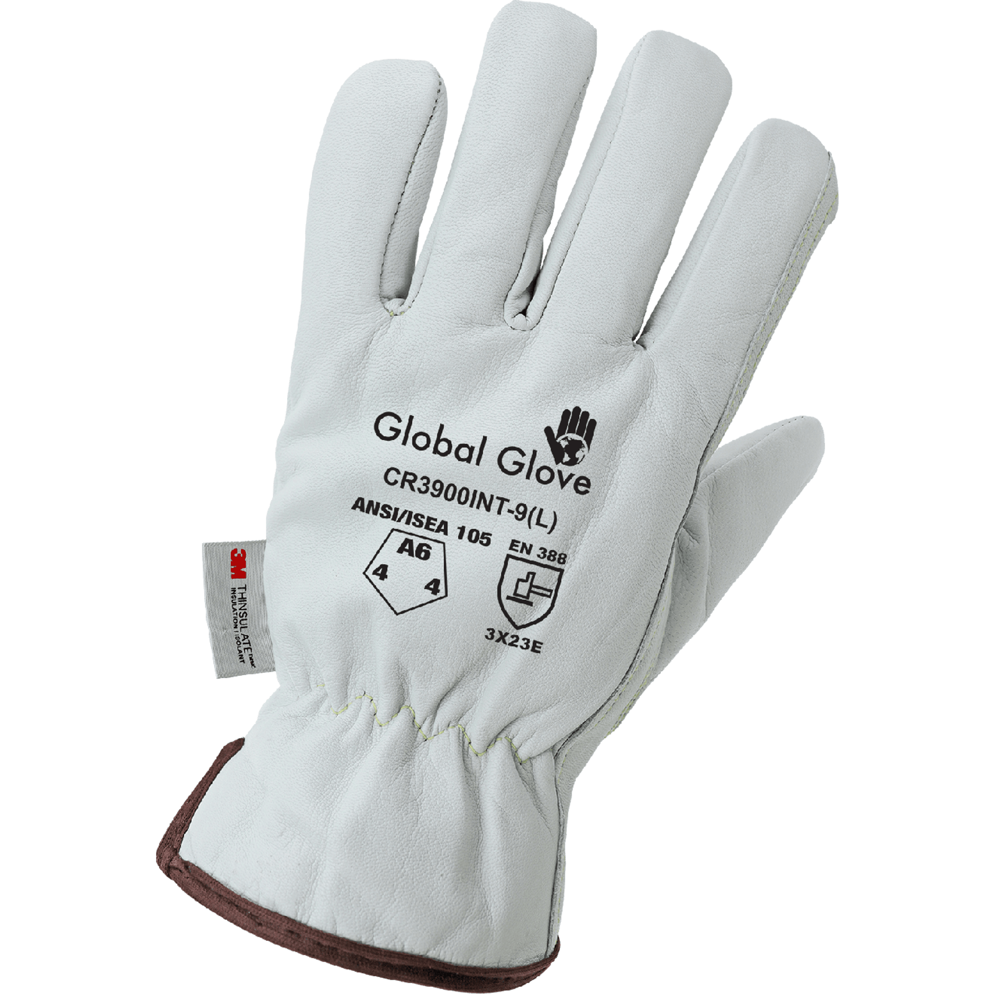 Global Glove Heat Resistant Cut A5 Grain Insulated Goatskin Drivers Gloves with Aralene Liner - CR3900INT