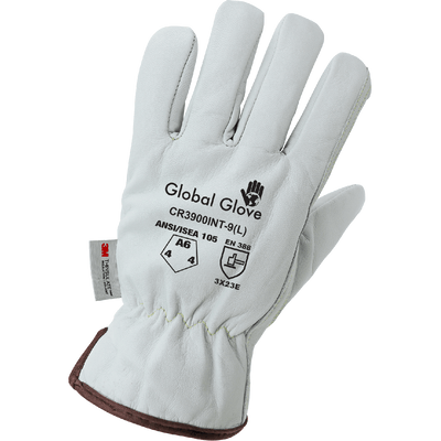 Global Glove Heat Resistant Cut A5 Grain Insulated Goatskin Drivers Gloves with Aralene Liner - CR3900INT