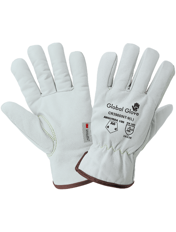 Global Glove Heat Resistant Cut A5 Grain Insulated Goatskin Drivers Gloves with Aralene Liner - CR3900INT