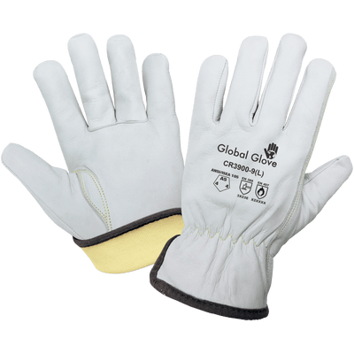 Global Glove Heat Resistant Cut A5 Grain Goatskin Drivers Gloves with Aralene Liner - CR3900