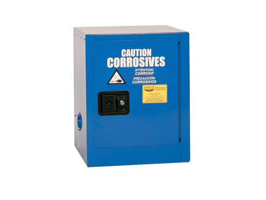 Eagle Bench Top Acid and Corrosive Metal Safety Cabinet - 4 Gallon - 1 Shelf - 1 Door - Self Close - Blue - CRA1903X
