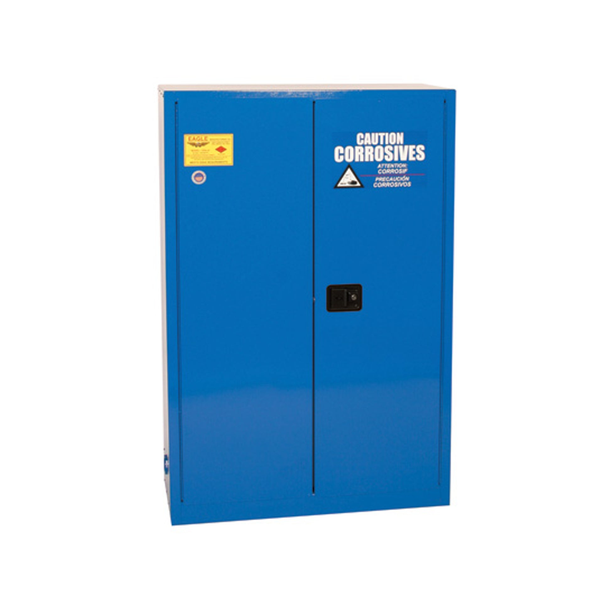 Eagle Acid and Corrosive Metal Safety Cabinet - 45 Gallon - 2 Shelves - 2 Door - Sliding Self Close - Blue - CRA45X